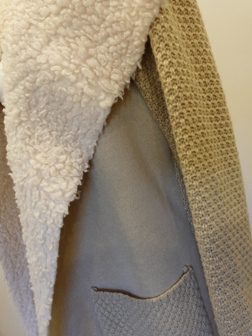Women's love Tan Knit Cardigan Sweater Jacket Size M - Picture 3 of 5